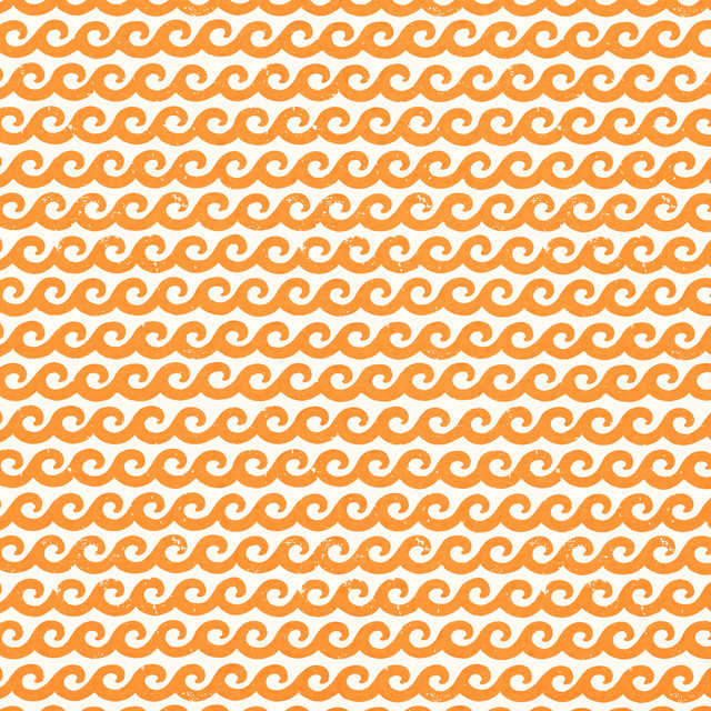 Shore Thing Tangerine T16031 by Thibaut Wallpaper