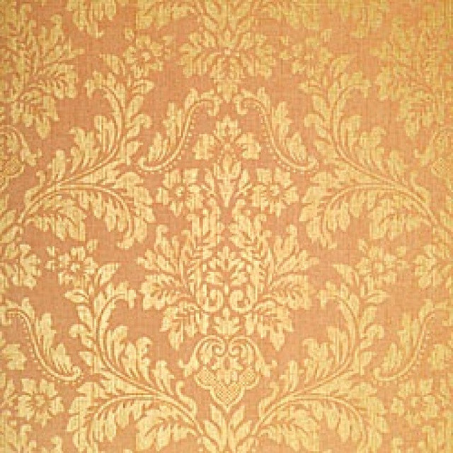 Parisian Damask Metallic on Rust T3039 by Thibaut Wallpaper