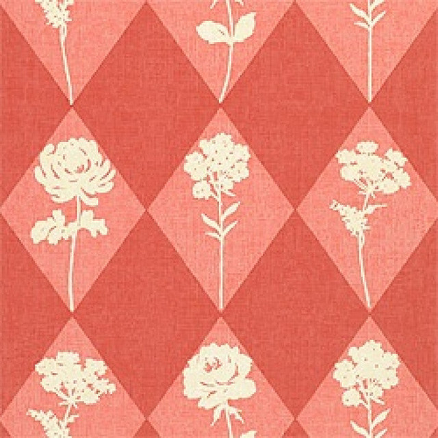 Della Red T3176 by Thibaut Wallpaper