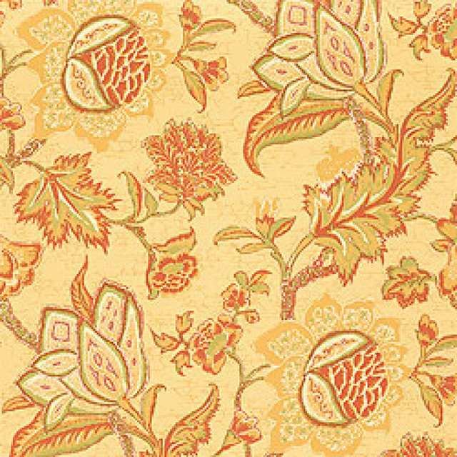 Jacobean Trail Gold T3312 by Thibaut Wallpaper