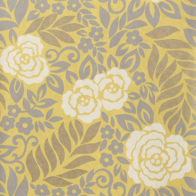 Yvette Gold T4927 by Thibaut Wallpaper