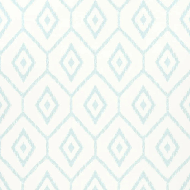 Bari Ikat Aqua T64136 by Thibaut Wallpaper