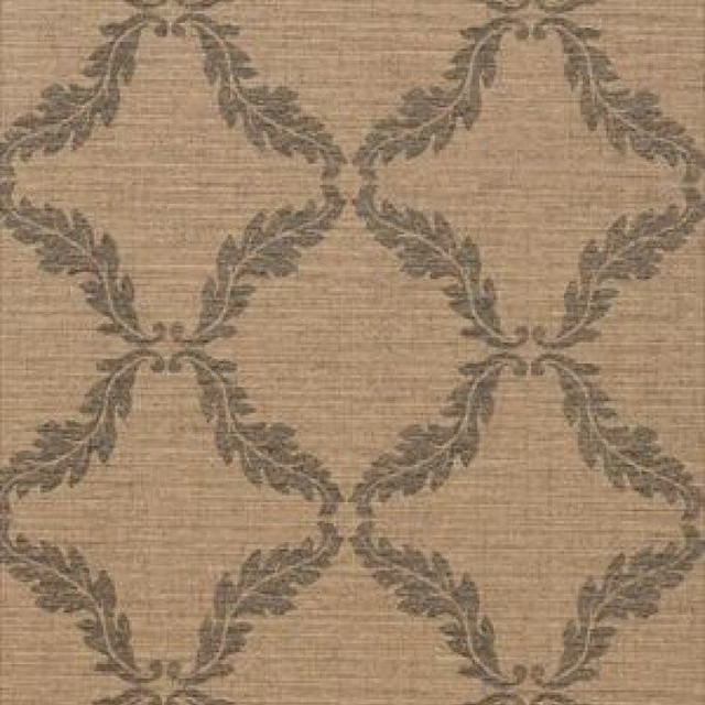 Antoine Trellis Brown T7672 by Thibaut Wallpaper