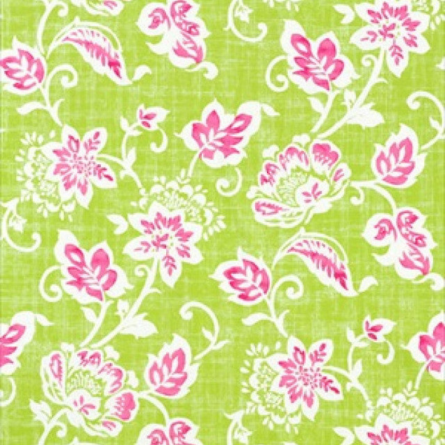 Candise Pink and Green T9175 by Thibaut Wallpaper
