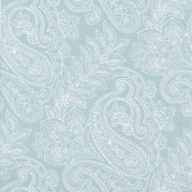 Norwich Paisley Aqua T9288 by Thibaut Wallpaper