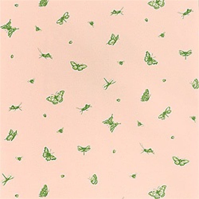 Ladybug Green on Pink T9768 by Thibaut Wallpaper