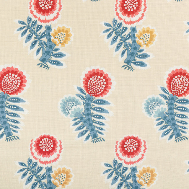 Kumaly Print Red/Blue by Brunschwig & Fils Fabric