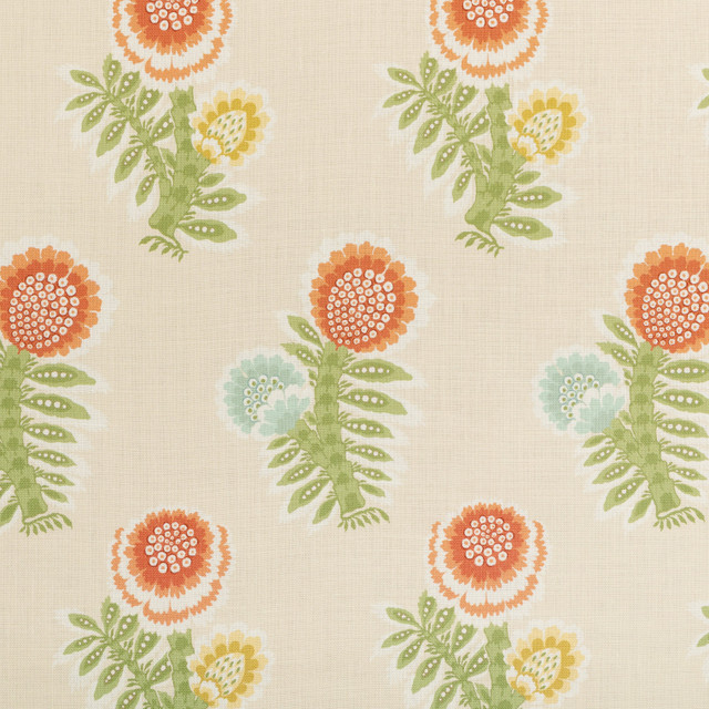 Kumaly Print Terracotta by Brunschwig & Fils Fabric