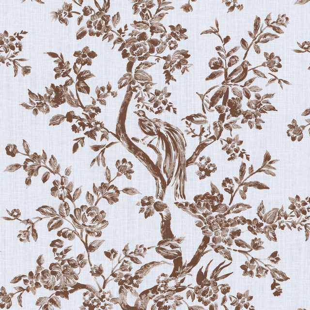 Camellia Toile Brown by Lee Jofa Fabric