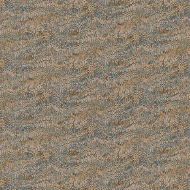 End Paper Blue/Sand by Mulberry Fabric