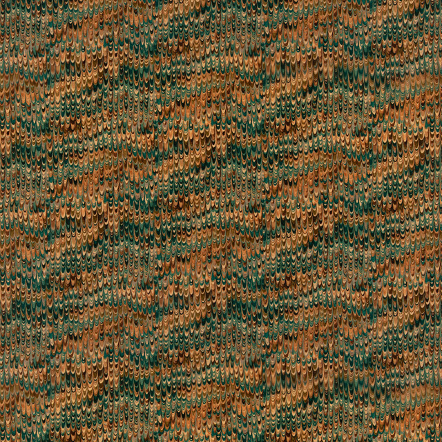 End Paper Velvet Teal by Mulberry Fabric