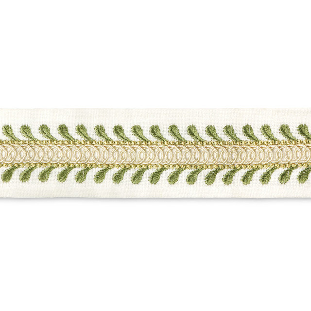 Tapton Emb Tape Green by Lee Jofa Trim
