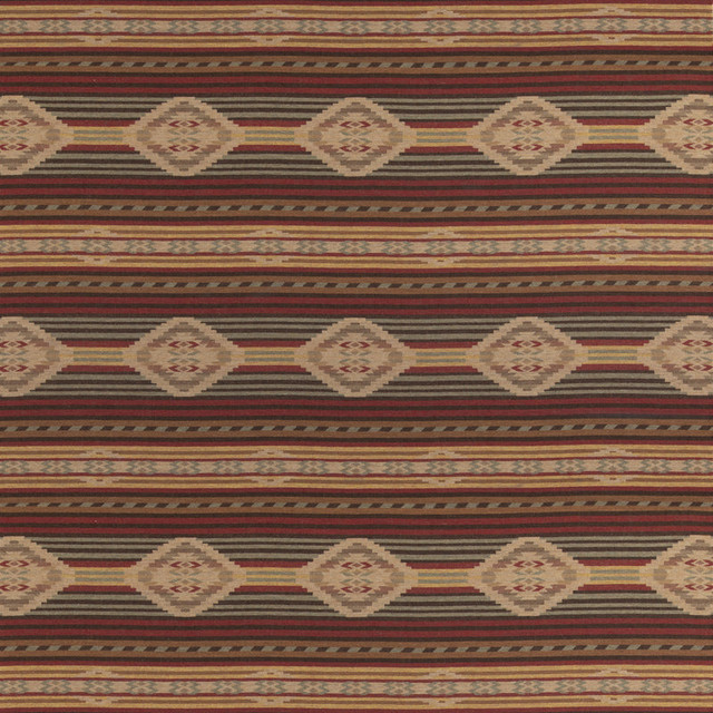 Harlech Red/Lovat/Sand by Mulberry Fabric