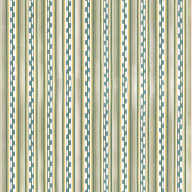 Halki Stripe Emerald/Blue by G P & J Baker Fabric