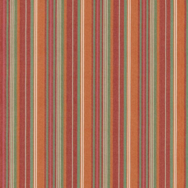 Petra Stripe Red/Green by G P & J Baker Fabric