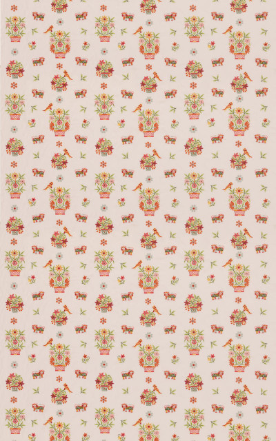 Roar Stitch Green by G P & J Baker Fabric