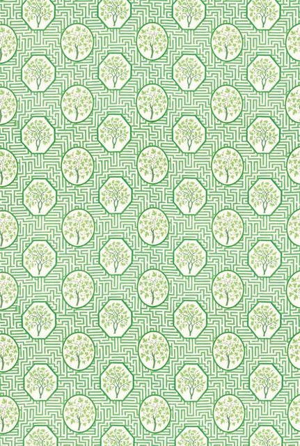 Royal Maze Royal Green by G P & J Baker Fabric