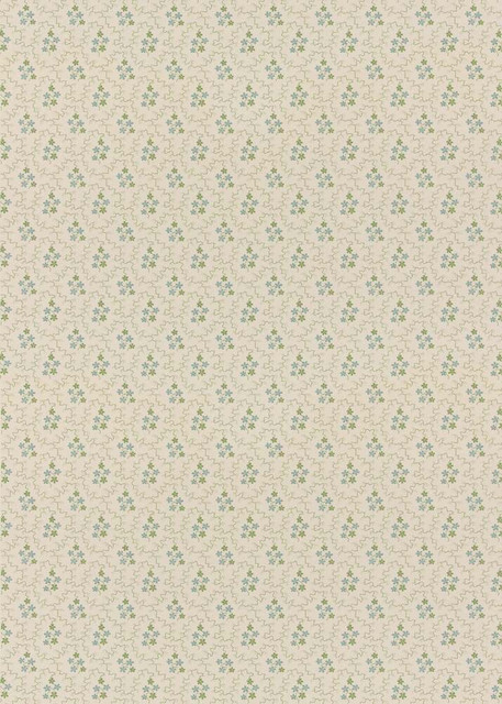 Posy Green/Aqua by G P & J Baker Fabric