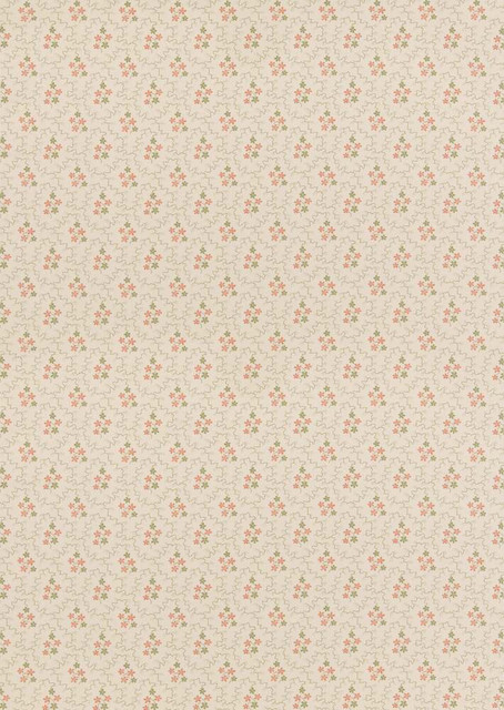 Posy Green/Red by G P & J Baker Fabric