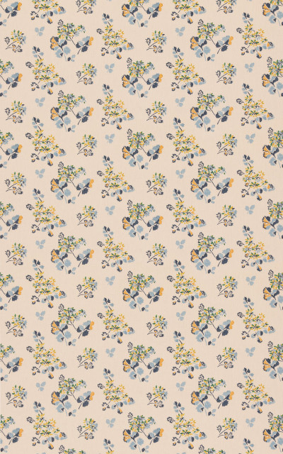 Forest Flower Blue/Green by G P & J Baker Fabric
