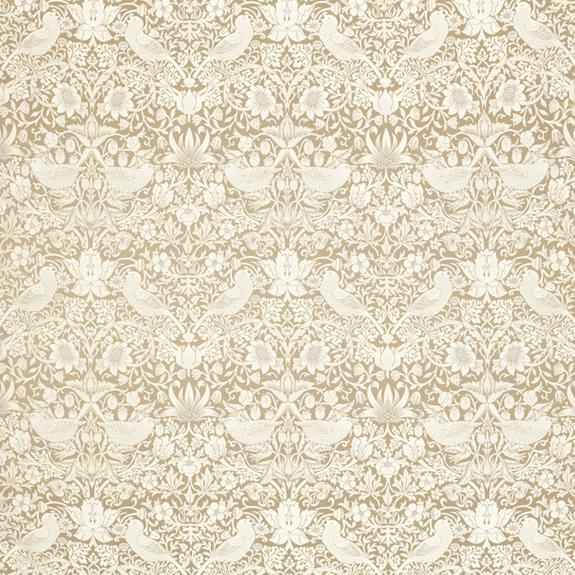 Strawberry Thief Jacquard Linen by Clarke And Clarke Fabric