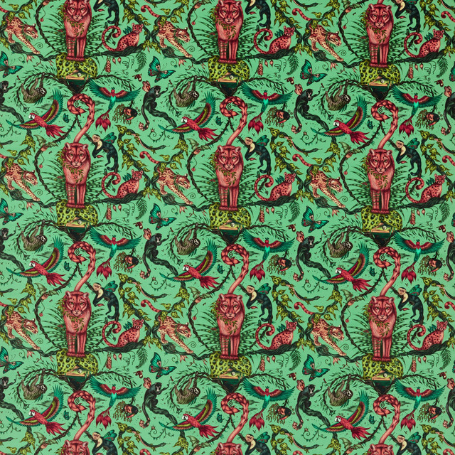 Bosque Dreams Velvet Aquamarine by Clarke And Clarke Fabric