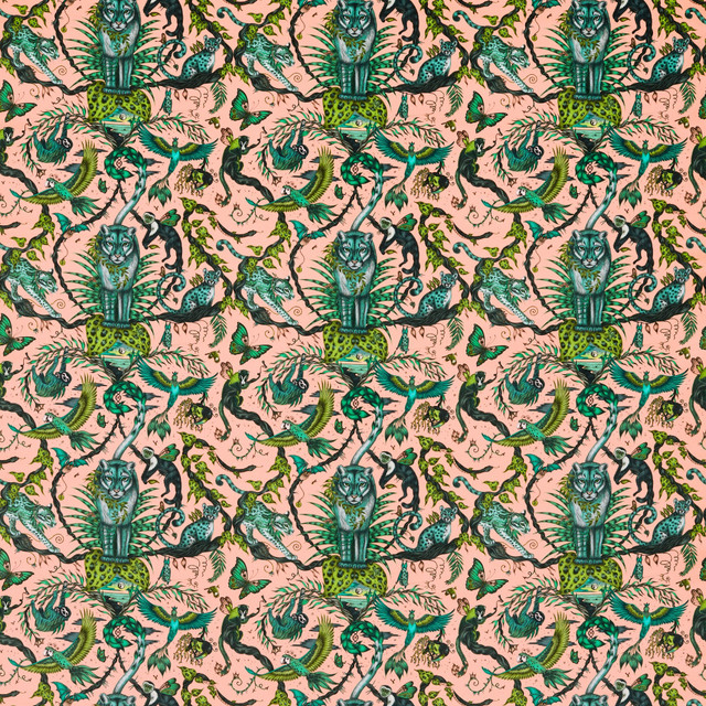 Bosque Dreams Velvet Pink by Clarke And Clarke Fabric