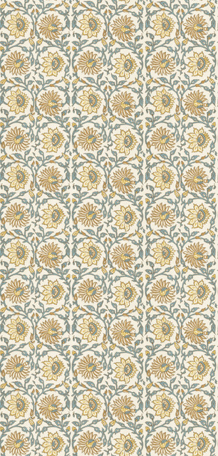 Ochre/Teal by G P & J Baker Wallcovering