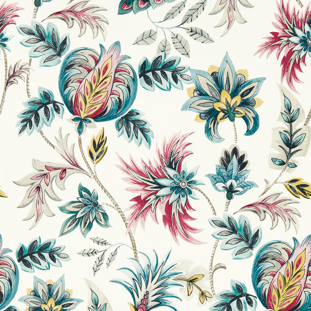 Teal Berry Wp by Clarke And Clarke Wallcovering