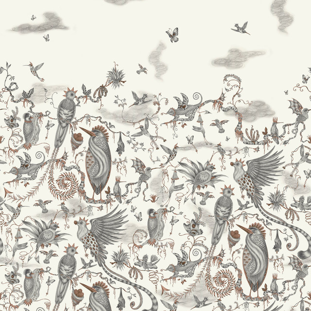Forest/Ivory Wp by Clarke And Clarke Wallcovering