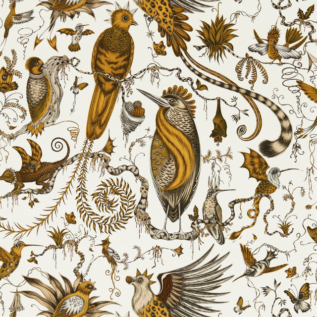 Gold Wp by Clarke And Clarke Wallcovering