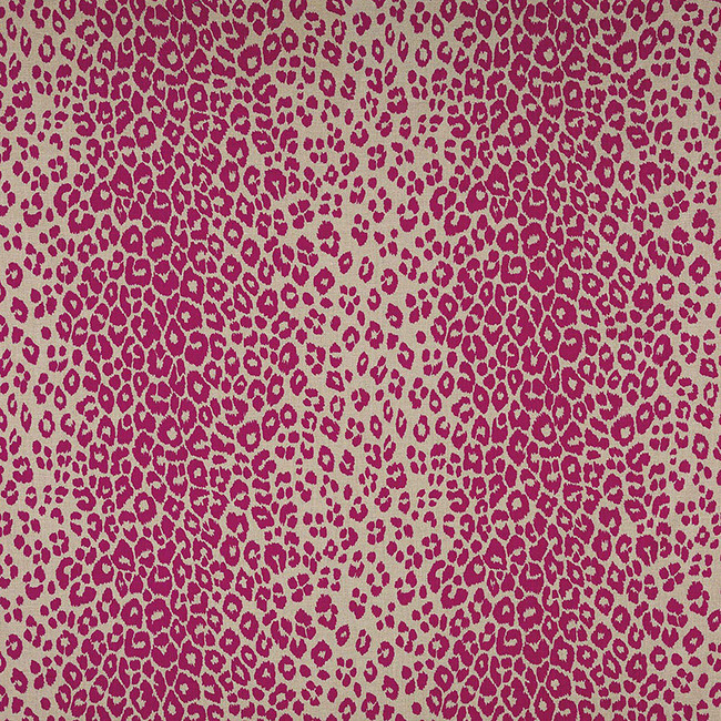 Sample - Schumacher Iconic Leopard Pattern Animal Print Wallpaper in Linen  Beige