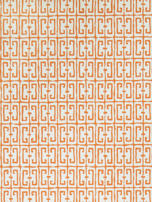 Fret Orange By Stroheim Wallpaper Fabric Carolina