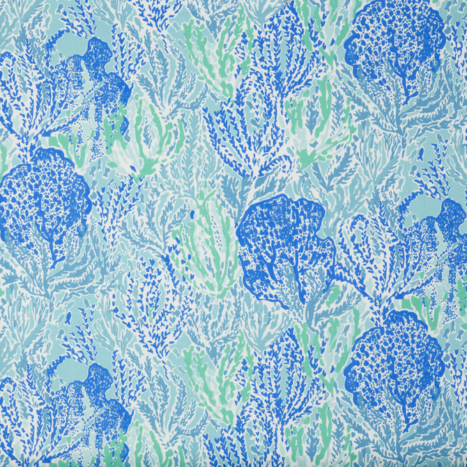 Let'S Cha Cha Shorely Blue by Lee Jofa Fabric LILLY PULITZER II COTTON - 100% United States Horizontal: 27 and Vertical: 25.25 54 - Fabric Carolina -