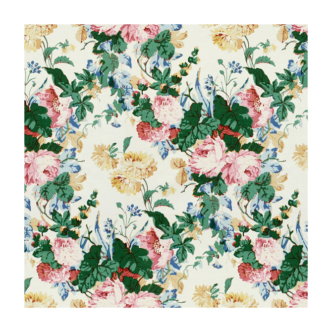 Maisie Pink/Green by Lee Jofa Fabric PARISH-HADLEY COTTON - 100% Thailand Horizontal: 25.75 and Vertical: 36 51.5 - Fabric Carolina -