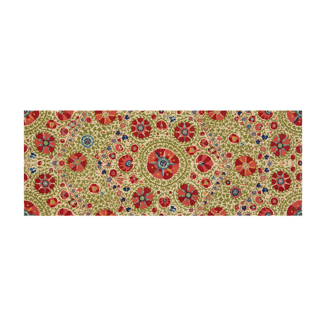 Turkistan Red/Green by Lee Jofa Fabric ITHAKA COLLECTION LINEN - 100% Thailand MEDIUM Horizontal: 52 and Vertical: 19.75 52 - Fabric Carolina -