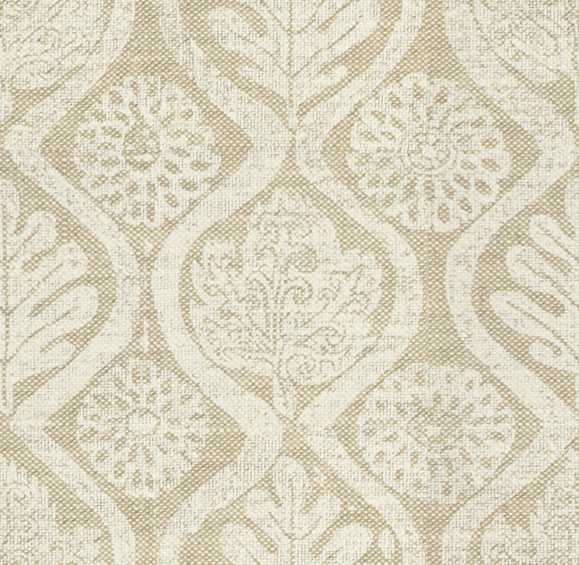 Oakleaves White/Oat by Lee Jofa Fabric