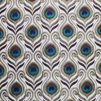 Plume Silver 5523811002 by Carole Fabric Exclusive Orchard Road 92% Viscose, 8% Polyester INDIA H: 7"V, 6-1/2"H  56" Minimum (See sample for specifics) - Fabric Carolina - Carole Exclusive