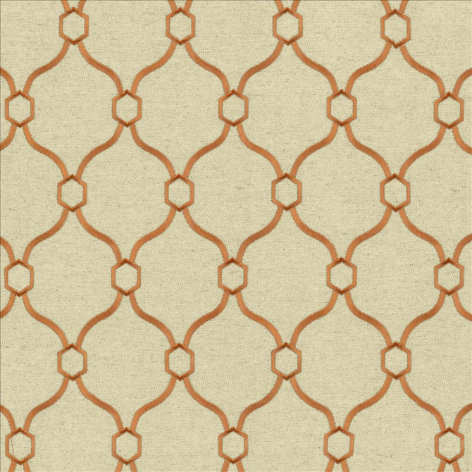 Braxton Copper by Kasmir Fabric 5121 32% Viscose
30% Polyester
26% Linen
12% Rayon
 CHINA </p><p>Repeat: Horizontal: 3 6/8 inches and Vertical: 5 inches 54 - Fabric Carolina -