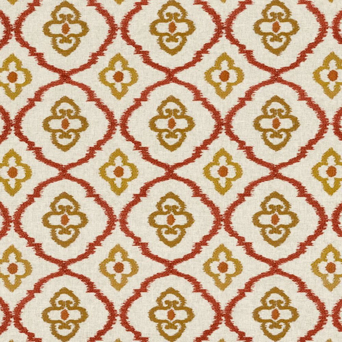 Catania Russet by Kasmir Fabric 1450 75% Viscose
25% Linen
 INDIA </p><p>Repeat: Horizontal: 9 7/8 inches and Vertical: 9 4/8 inches 50 - Fabric Carolina -