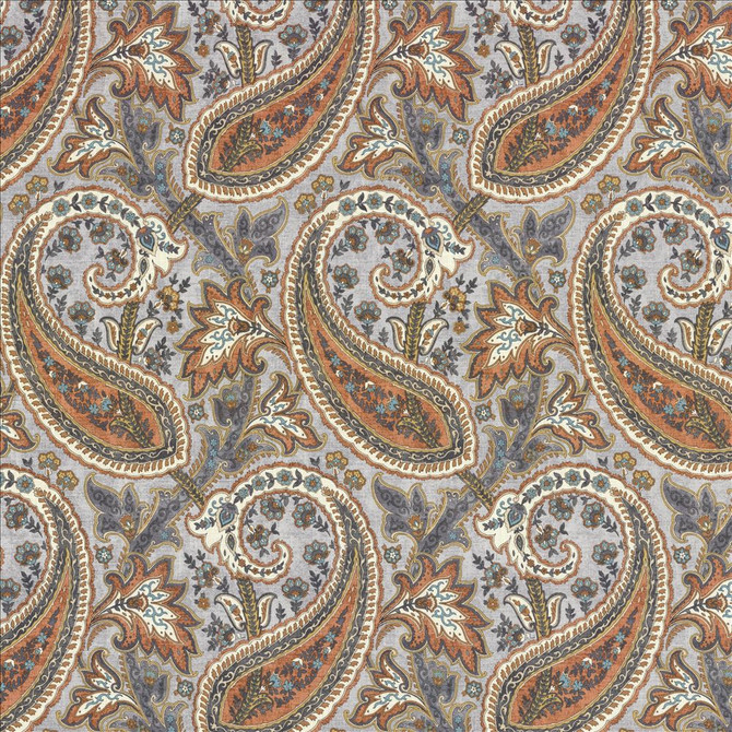 Parisi Paisley Persimmon  by Kasmir Fabric See sample 55% Linen
45% Cotton
 CHINA 27,000 Wyzenbeek Double Rubs </p><p>Repeat: Horizontal: 13 4/8 inches and Vertical: 27 inches 53  - Fabric Carolina -