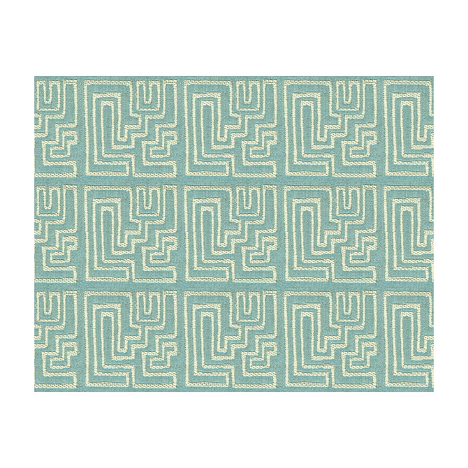 Miramar Robin'S Egg by Groundworks Fabric KELLY WEARSTLER TERRA FIRMA TEXTILES SOLUTION DYED ACRYLIC - 100% United States MEDIUM Horizontal: 9 and Vertical: 9.5 54 - Fabric Carolina -