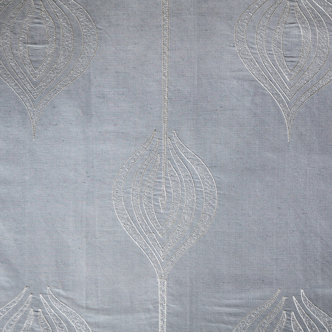 Tulip Embroidery Aqua by Groundworks Fabric ALLEGRA HICKS II COLLECTION SILK - 61%;LINEN - 39% India - Horizontal: 12.75 and Vertical: 15 54 - Fabric Carolina -