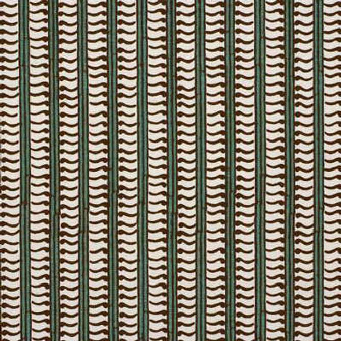 Kali Choco/Pool by Groundworks Fabric ALLEGRA HICKS COLLECTION LINEN - 60%;COTTON - 30%;NYLON - 10% United Kingdom - Horizontal: 2.5 and Vertical: 0.5 54 - Fabric Carolina -