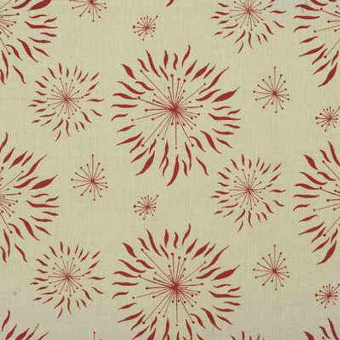 Dandelion Cream/Red by Groundworks Fabric ALLEGRA HICKS COLLECTION LINEN - 60%;COTTON - 30%;NYLON - 10% United Kingdom - Horizontal: 18 and Vertical: 8.5 54 - Fabric Carolina -
