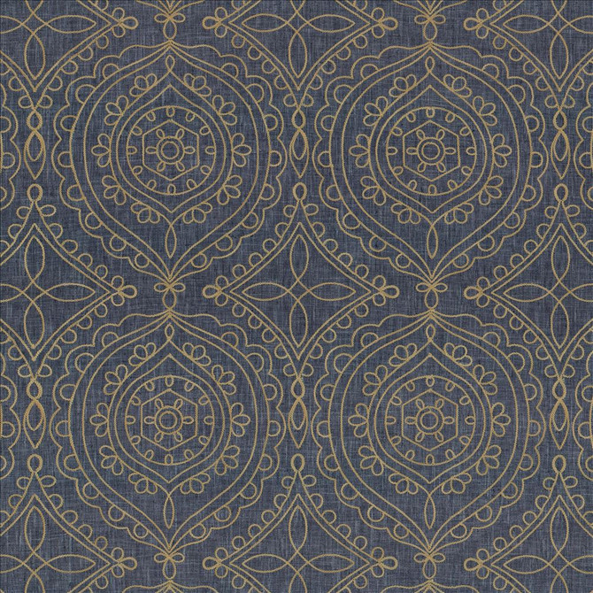 Halyard Indigo by Kasmir Fabric 5156 100% Polyester
 INDIA 12,000 Wyzenbeek Double Rubs Horizontal: 13 inches and Vertical: 15 5/8 inches 54 - Fabric Carolina -