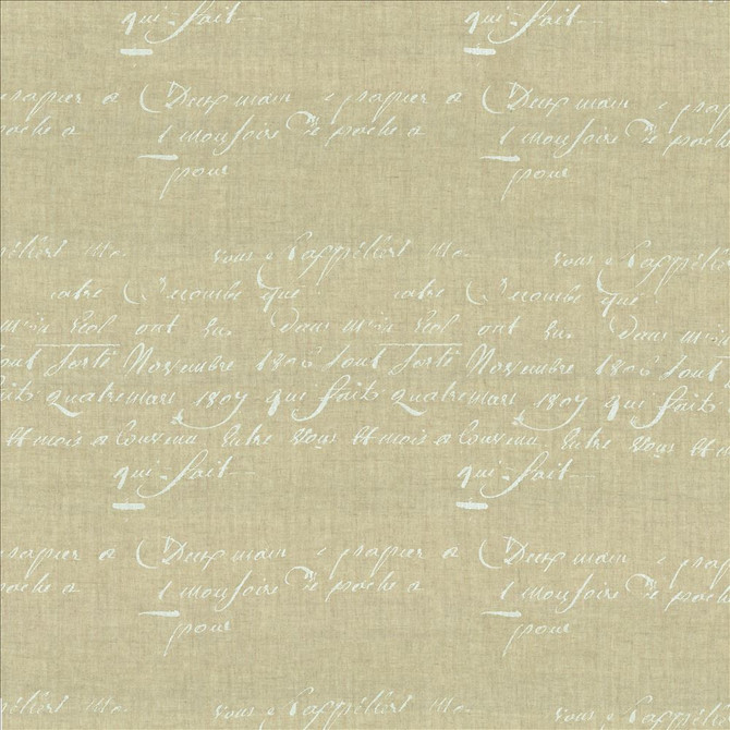 Script Natural by Kasmir Fabric 5157 100% Linen FRANCE Not Tested Horizontal: 17 7/8 inches and Vertical: 25 2/8 inches 63 - Fabric Carolina -