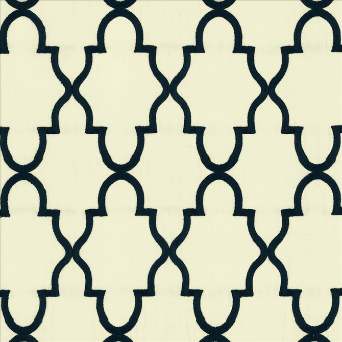 Solace Navy by Kasmir Fabric 5156 100% Cotton INDIA 22,000 Martindale Cycles Horizontal: 5 2/8 inches and Vertical: 7 4/8 inches 54 - Fabric Carolina -