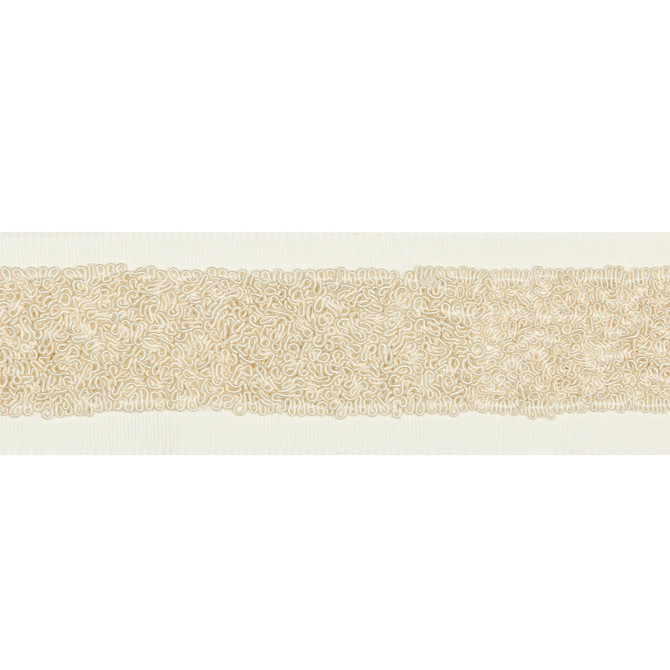 Aswirl Ivory by Kravet Design Trim BRAIDS BANDS & BORDERS COTTON - 50%;VISCOSE - 50% India Horizontal: and Vertical: 2.5 - Fabric Carolina -