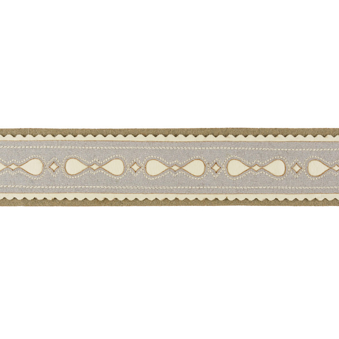 Tyrolean Band Frost by Kravet Couture Trim BARBARA BARRY CHALET TRIMS WOOL - 70%;LEATHER - 30% India Horizontal: and Vertical: 2.5 - Fabric Carolina -